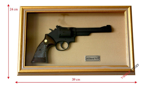Quadro Arma Revolver Smith E Wesson 19 Calibre 357 Magnum